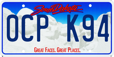 SD license plate 0CPK94