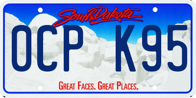SD license plate 0CPK95