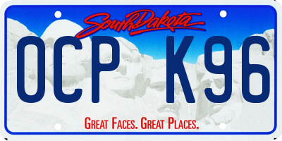 SD license plate 0CPK96