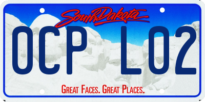SD license plate 0CPL02