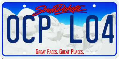 SD license plate 0CPL04