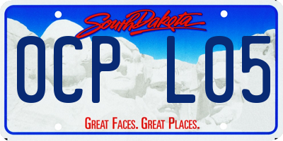 SD license plate 0CPL05