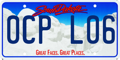 SD license plate 0CPL06