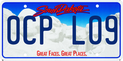 SD license plate 0CPL09