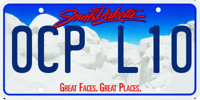 SD license plate 0CPL10