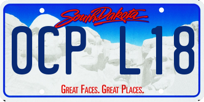 SD license plate 0CPL18
