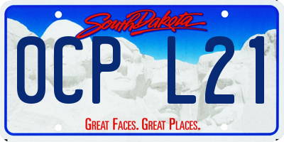 SD license plate 0CPL21
