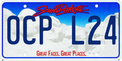 SD license plate 0CPL24