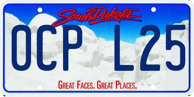 SD license plate 0CPL25