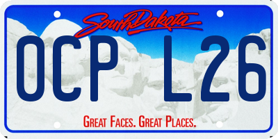SD license plate 0CPL26