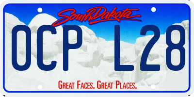 SD license plate 0CPL28