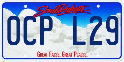 SD license plate 0CPL29