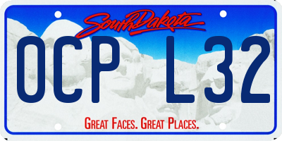 SD license plate 0CPL32