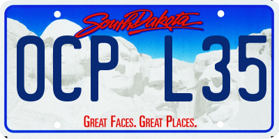 SD license plate 0CPL35