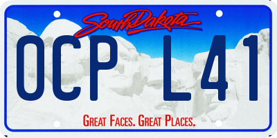 SD license plate 0CPL41