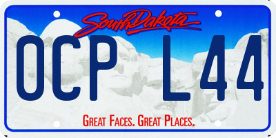 SD license plate 0CPL44
