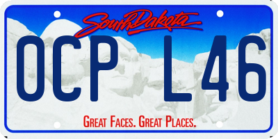 SD license plate 0CPL46