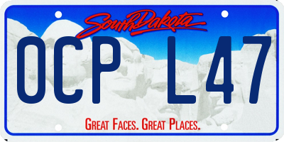 SD license plate 0CPL47