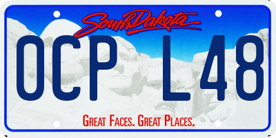 SD license plate 0CPL48