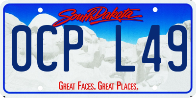 SD license plate 0CPL49