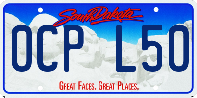SD license plate 0CPL50