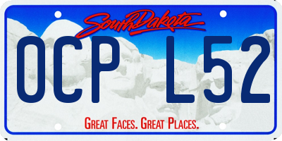 SD license plate 0CPL52