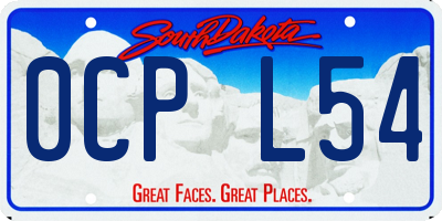 SD license plate 0CPL54