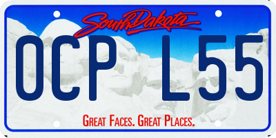SD license plate 0CPL55