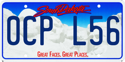 SD license plate 0CPL56