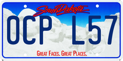 SD license plate 0CPL57