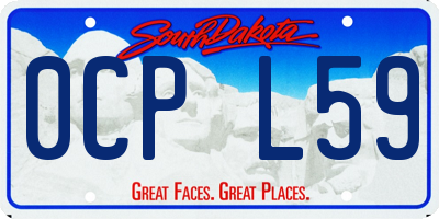 SD license plate 0CPL59