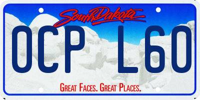 SD license plate 0CPL60