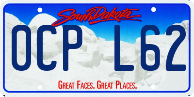 SD license plate 0CPL62