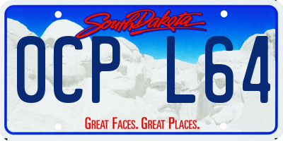 SD license plate 0CPL64