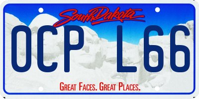 SD license plate 0CPL66