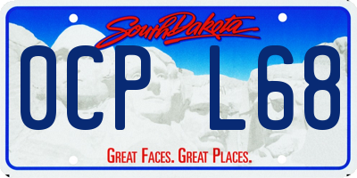 SD license plate 0CPL68