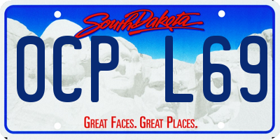 SD license plate 0CPL69