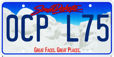 SD license plate 0CPL75