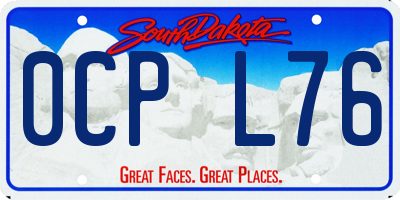 SD license plate 0CPL76