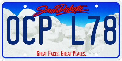 SD license plate 0CPL78