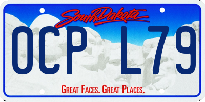 SD license plate 0CPL79