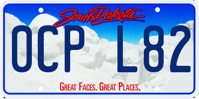 SD license plate 0CPL82