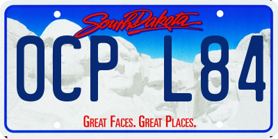 SD license plate 0CPL84
