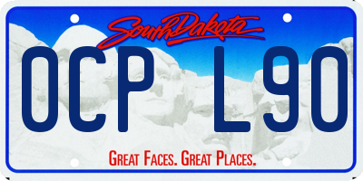 SD license plate 0CPL90