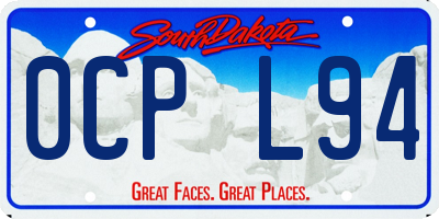 SD license plate 0CPL94