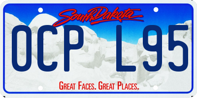 SD license plate 0CPL95