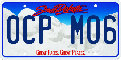 SD license plate 0CPM06