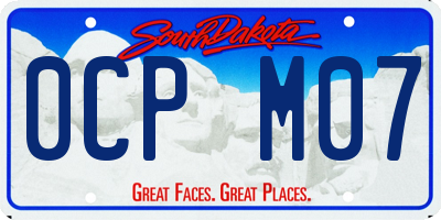 SD license plate 0CPM07