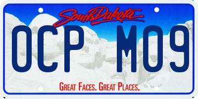 SD license plate 0CPM09