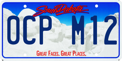 SD license plate 0CPM12